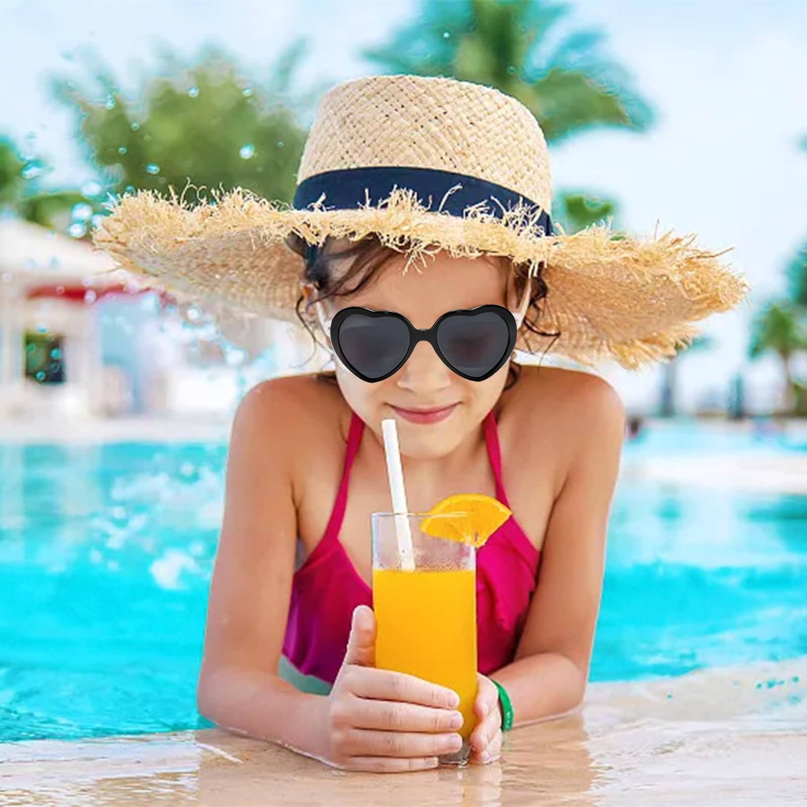 Сонцезахисні окуляри Серце Sporgo 12 шт Чорний, фото №3