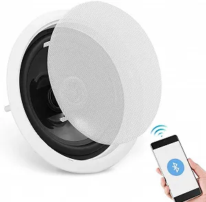 Беспроводной встроенный потолочный динамик VEVOR 6.5'' / Bluetooth / 8Ω / 150 Вт / 89 дБ / Врезной / Для дома, кухни, гостиной, спальни / Белый (645-BT) - Фото 1