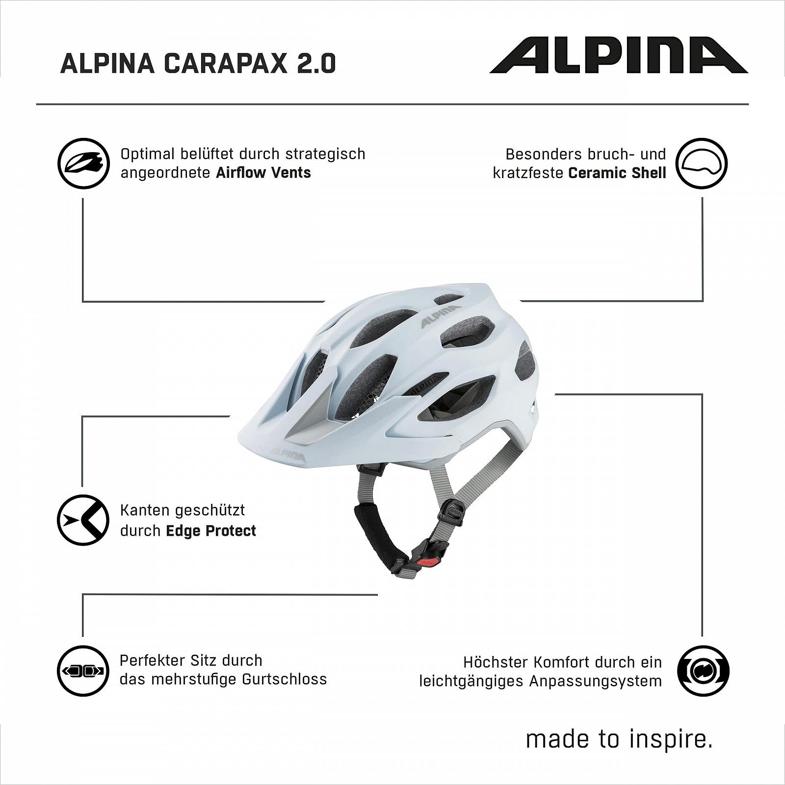 Шолом ALPINA Carapax 2.0 Moon-Grey-Peach Matte, фото №6