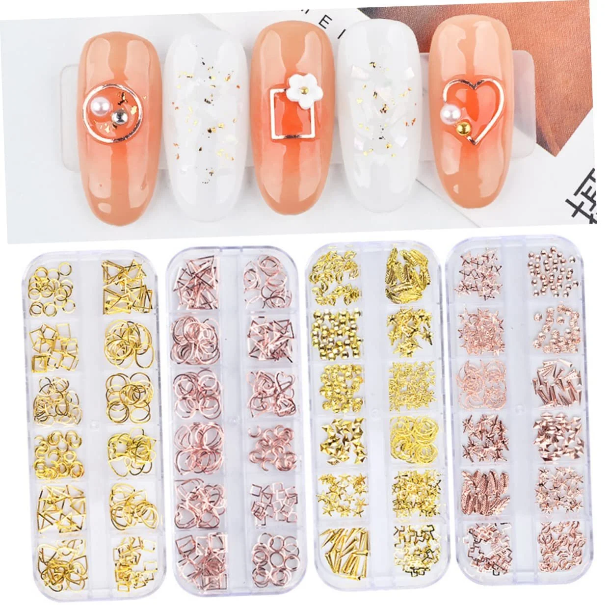 Украшения для ногтей Металлические заклепки для декорирования ногтей Набор с различными дизайнами, фото №8