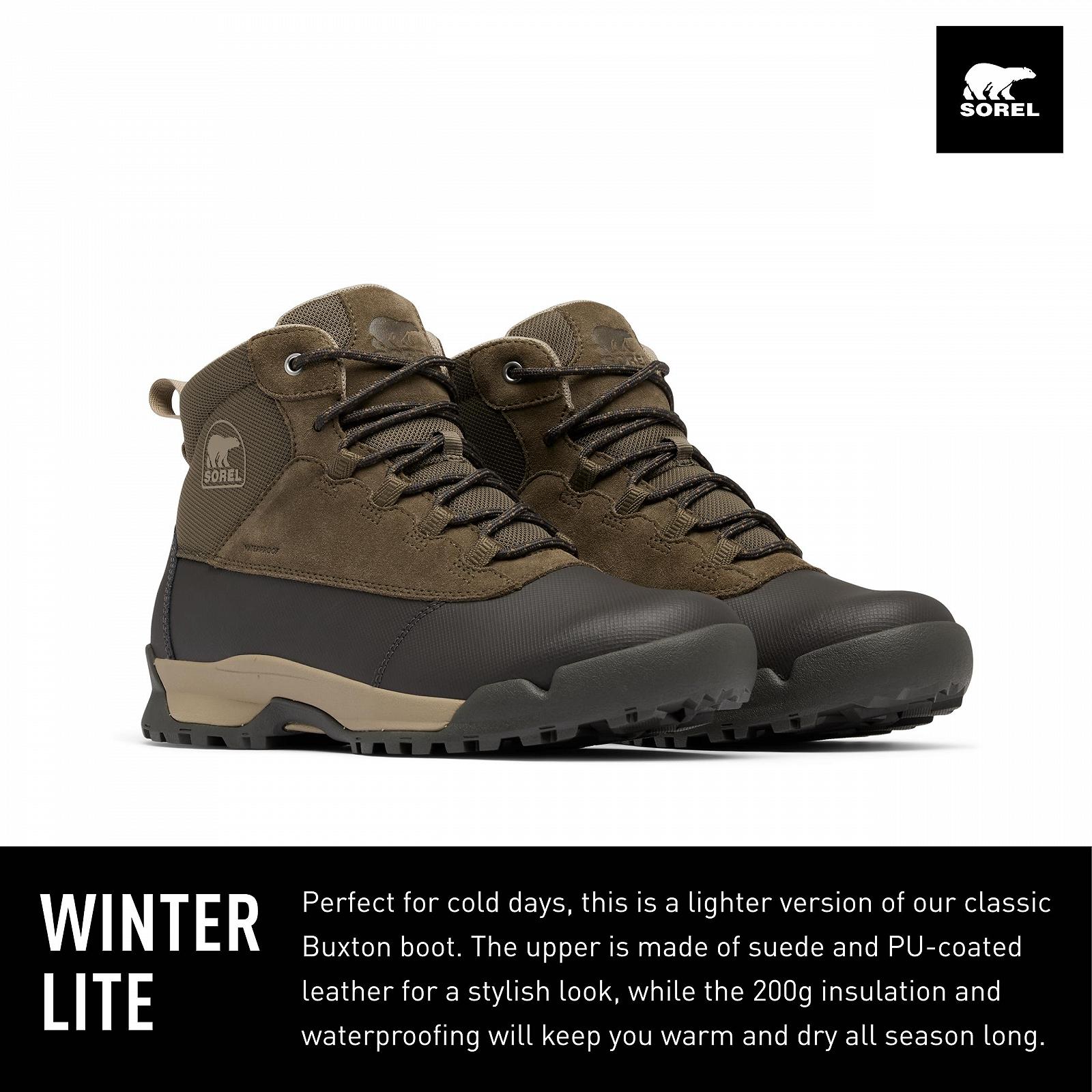 Чоловічі зимові черевики Sorel Buxton Lite Lace Plus Waterproof, фото №2