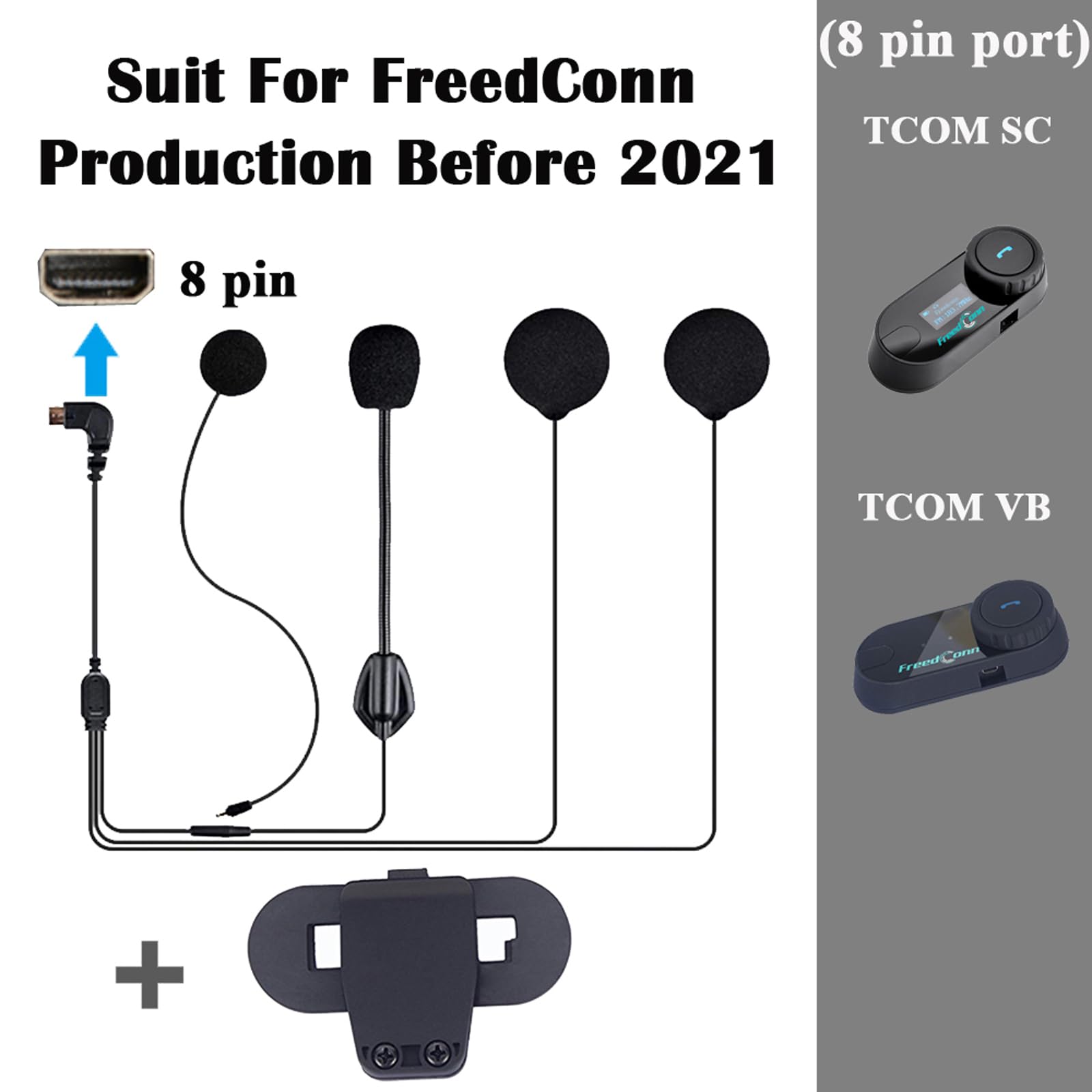 Гарнітура FreedConn T-COM Аксесуар для мотоциклетного шолома Bluetooth Система, фото №2