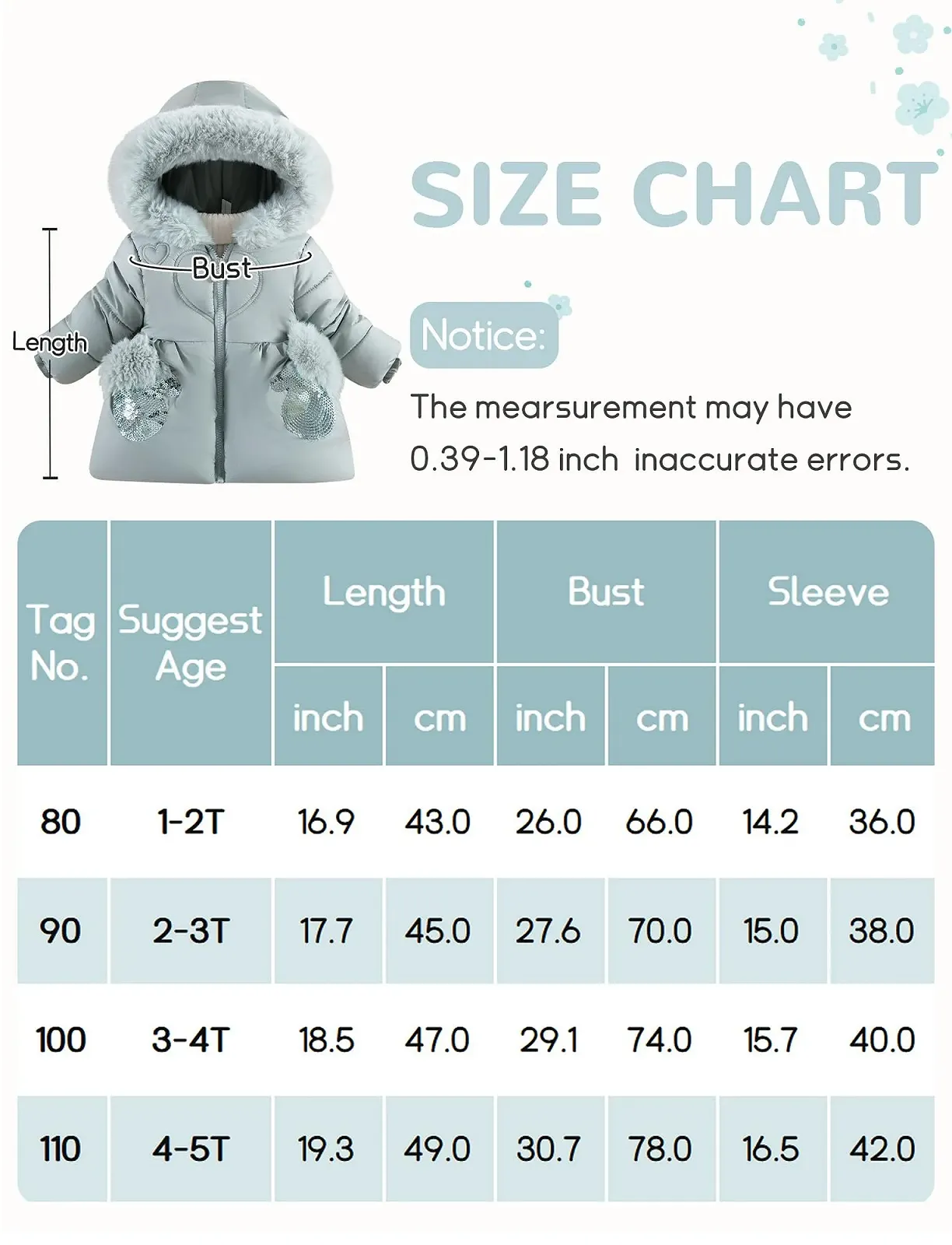 Куртка SEAUR Теплая Зимняя Куртка для Девочек с Капюшоном, Ветрозащитная, Толстая, Пуховая, Мягкая и Удобная, фото №6