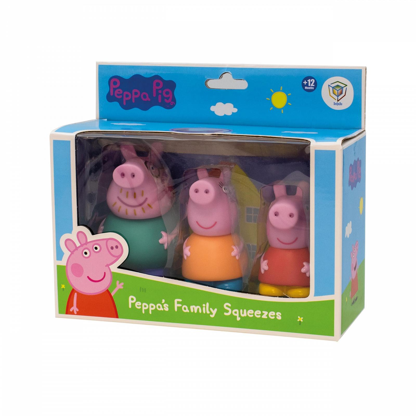 Набор игрушек для ванны Peppa Pig Peppa Pig 3 штуки, включая маму, папу и Peppa (DeQube 919D00046), фото №2
