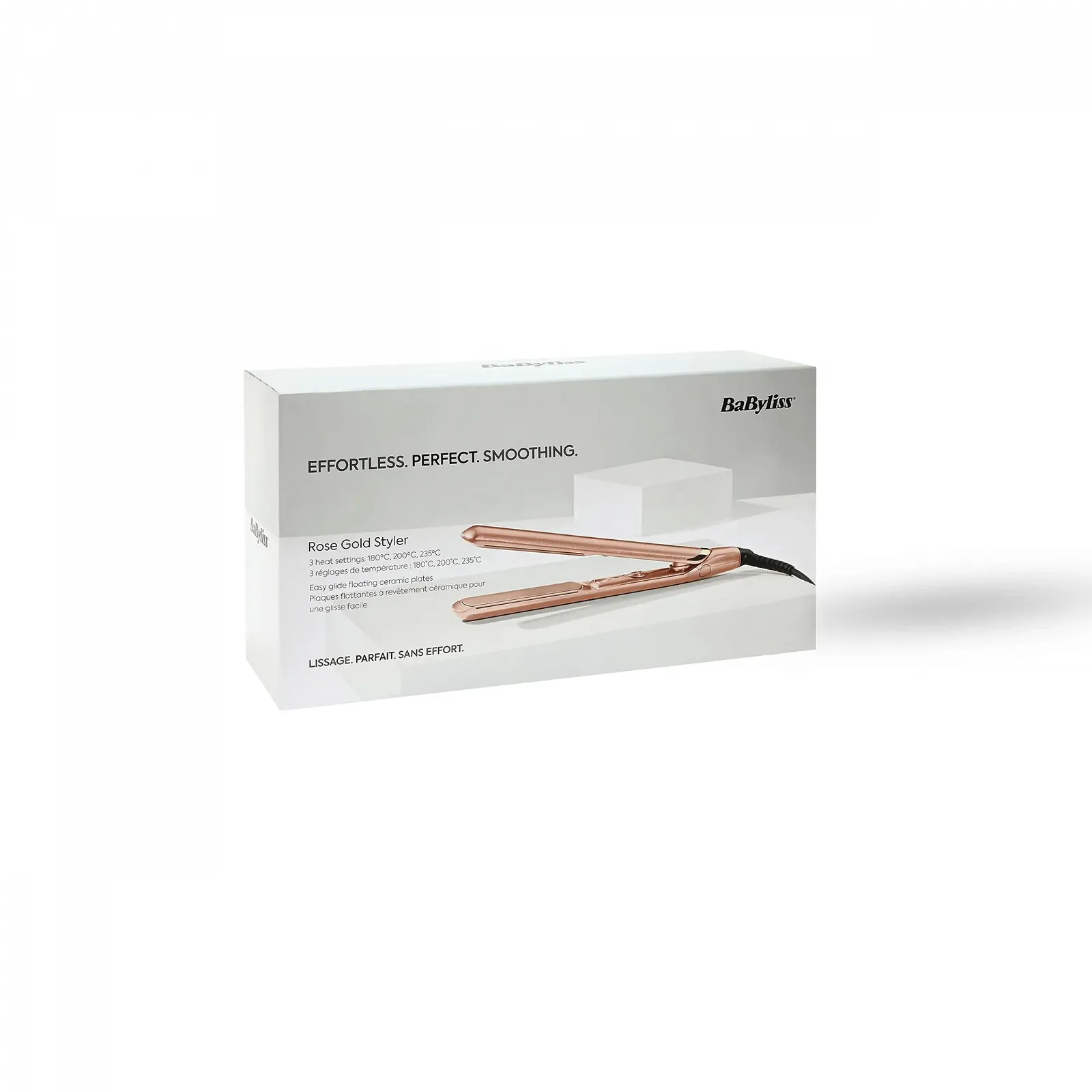 Выпрямитель для волос BaByliss Rose Gold 2598PE керамические пластины 235°C Розовое золото, фото №10