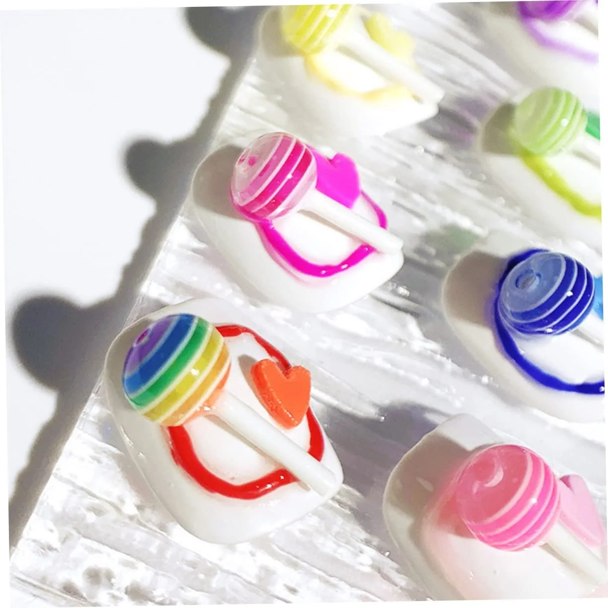 Підвіски для нігтів FOMIYES Льодяник, 100 штук, фото №2