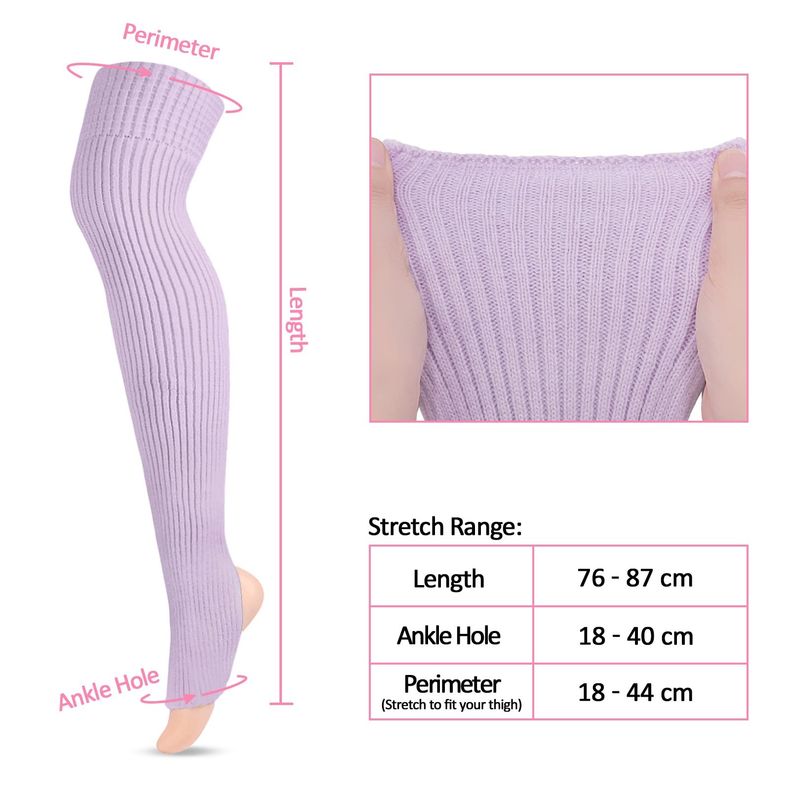 Гольфы LittleForBig Schoolgirl Thigh High Extra Long Over Knee Knitted Stirrup 2 пары, фото №5