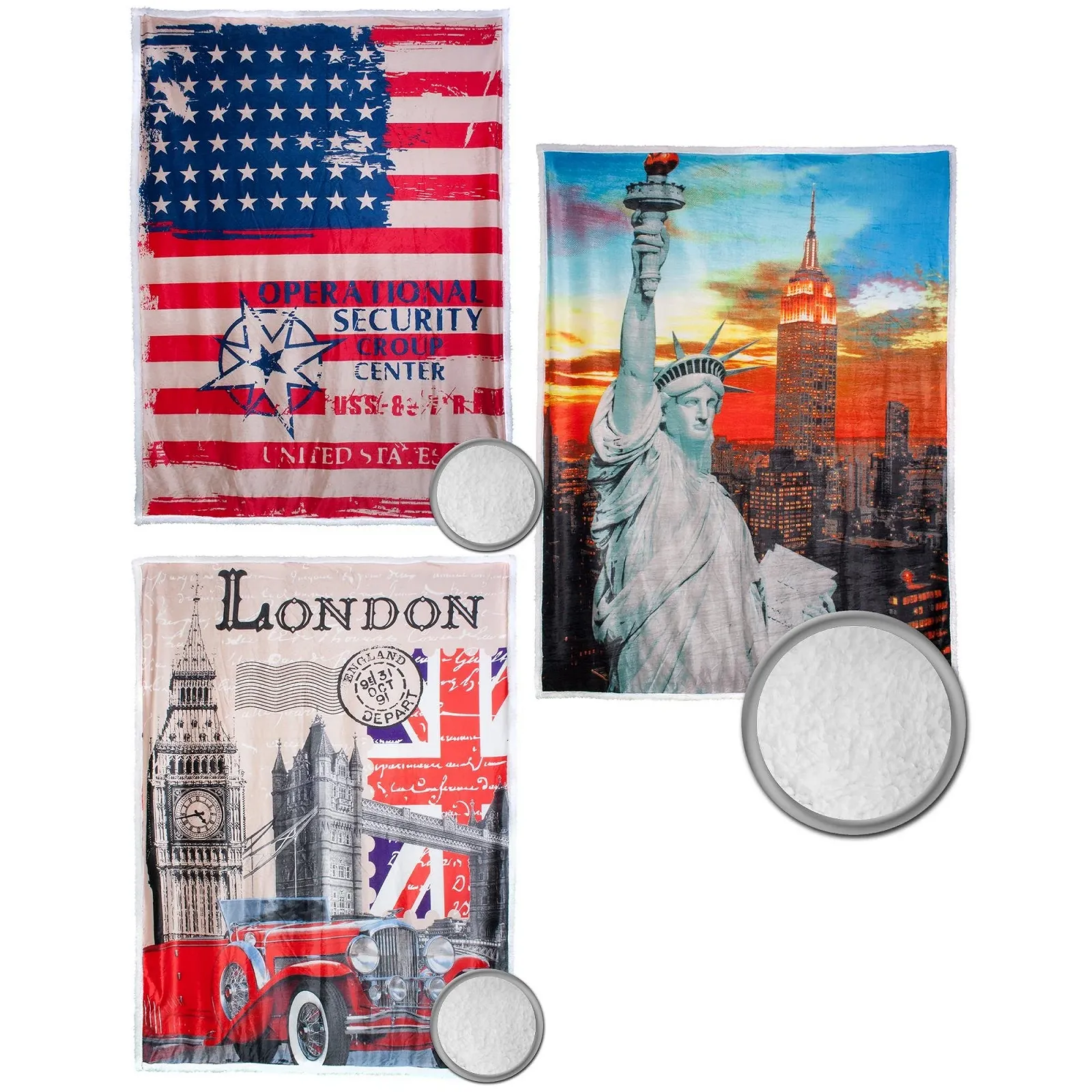 Покривало CelinaTex Quinta, 150 x 200 см, принт USA червоний, мікрофібра, вигляд овчини, фото №2 Покривало CelinaTex Quinta, 150 x 200 см, принт USA червоний, мікрофібра, вигляд овчини, фото №2