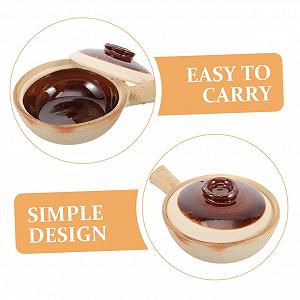 Кастрюля керамическая GLEAVI с крышкой Термостойкая synthetic.ua - Фото 1