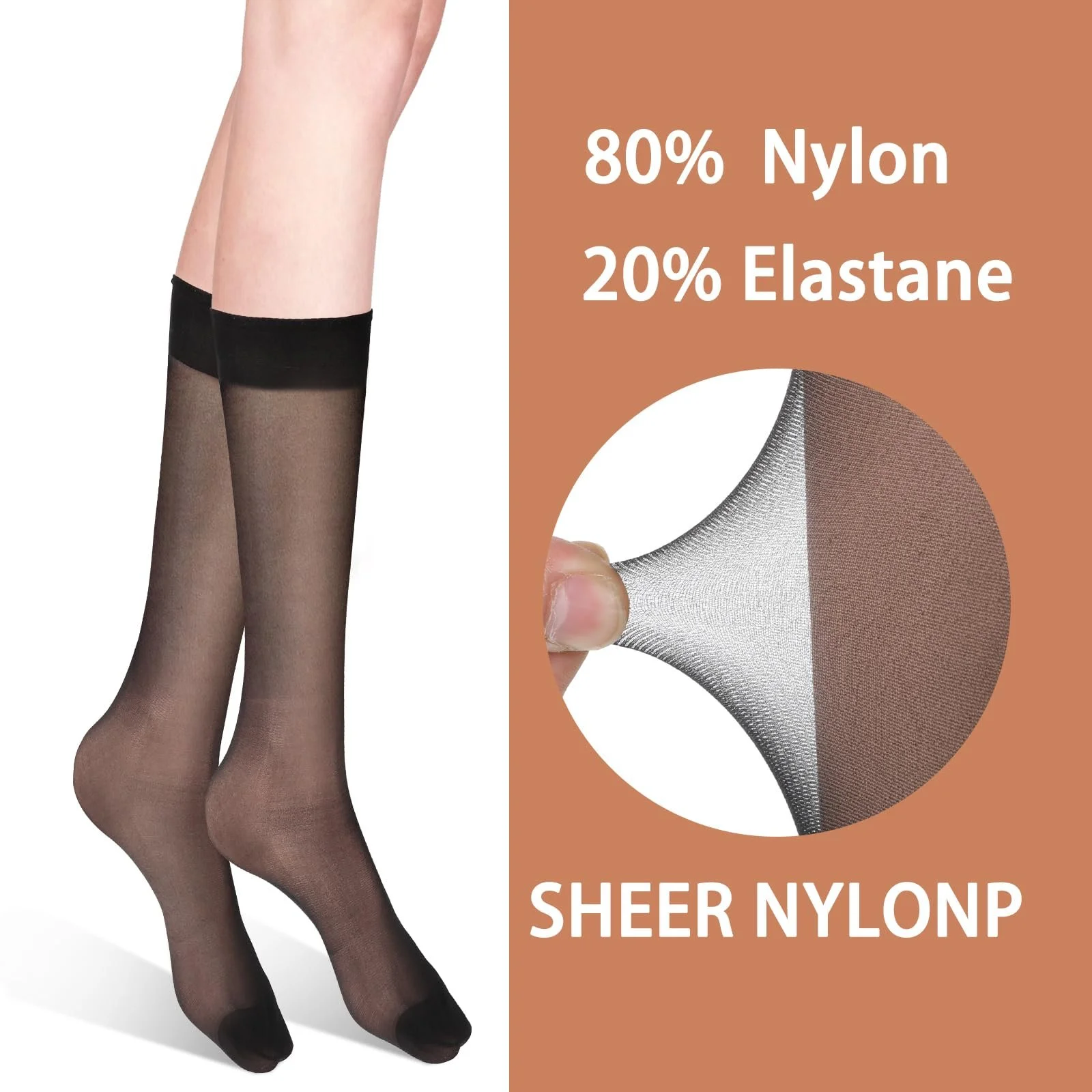 Жіночі шкарпетки до коліна (6 пар), фото №4