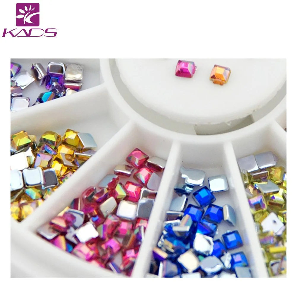 Прикраса для нігтів на 3 колесах KADS круглі квадратні та краплеподібні, фото №5 Прикраса для нігтів на 3 колесах KADS круглі квадратні та краплеподібні, фото №5