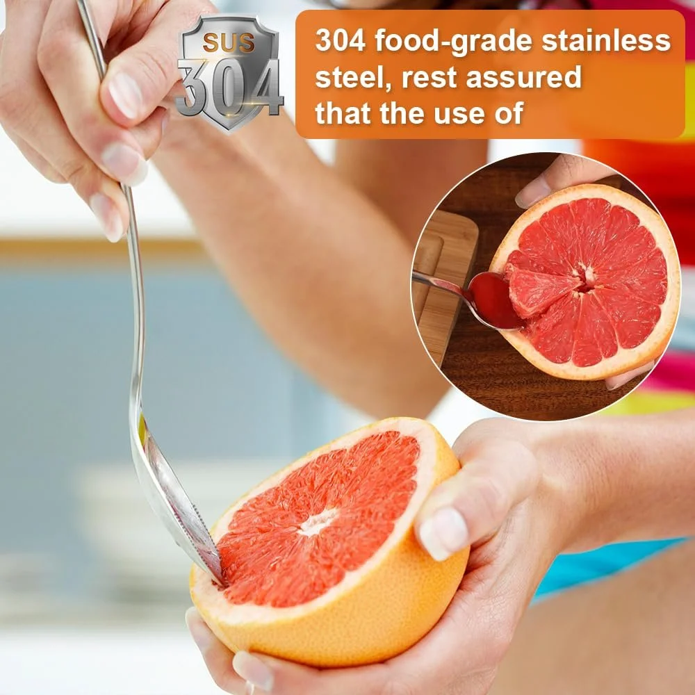 Набір з 8 фруктових ложок з нержавіючої сталі, фото №3 Набір з 8 фруктових ложок з нержавіючої сталі, фото №3