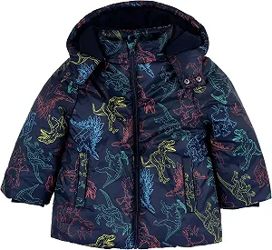 Шапка Chicco Ponpon + Разноцветная Куртка - Синий synthetic.ua - Фото 1