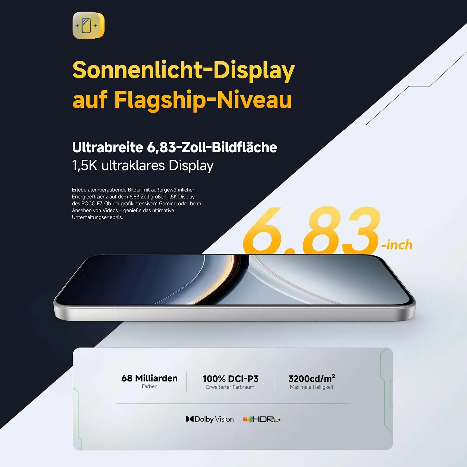 Смартфон XIAOMI Poco F7, 12 + 512 ГБ, Белый, Snapdragon 8s Gen 4, Аккумулятор 6500 мАч, Камера Sony 50 Мп с OIS, Дисплей AMOLED 6,83 дюйма 1,5K 120 Гц, фото №12