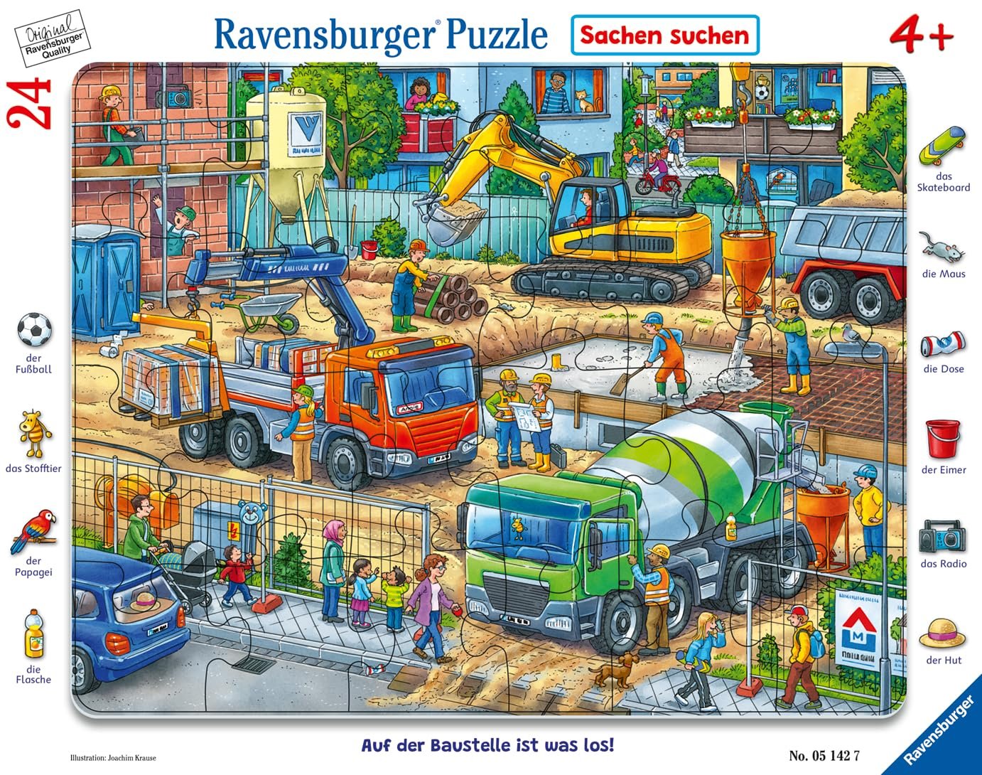 Пазл-рамка Ravensburger "На стройке что-то происходит!" 05142 24 элемента от 4 лет, фото №1