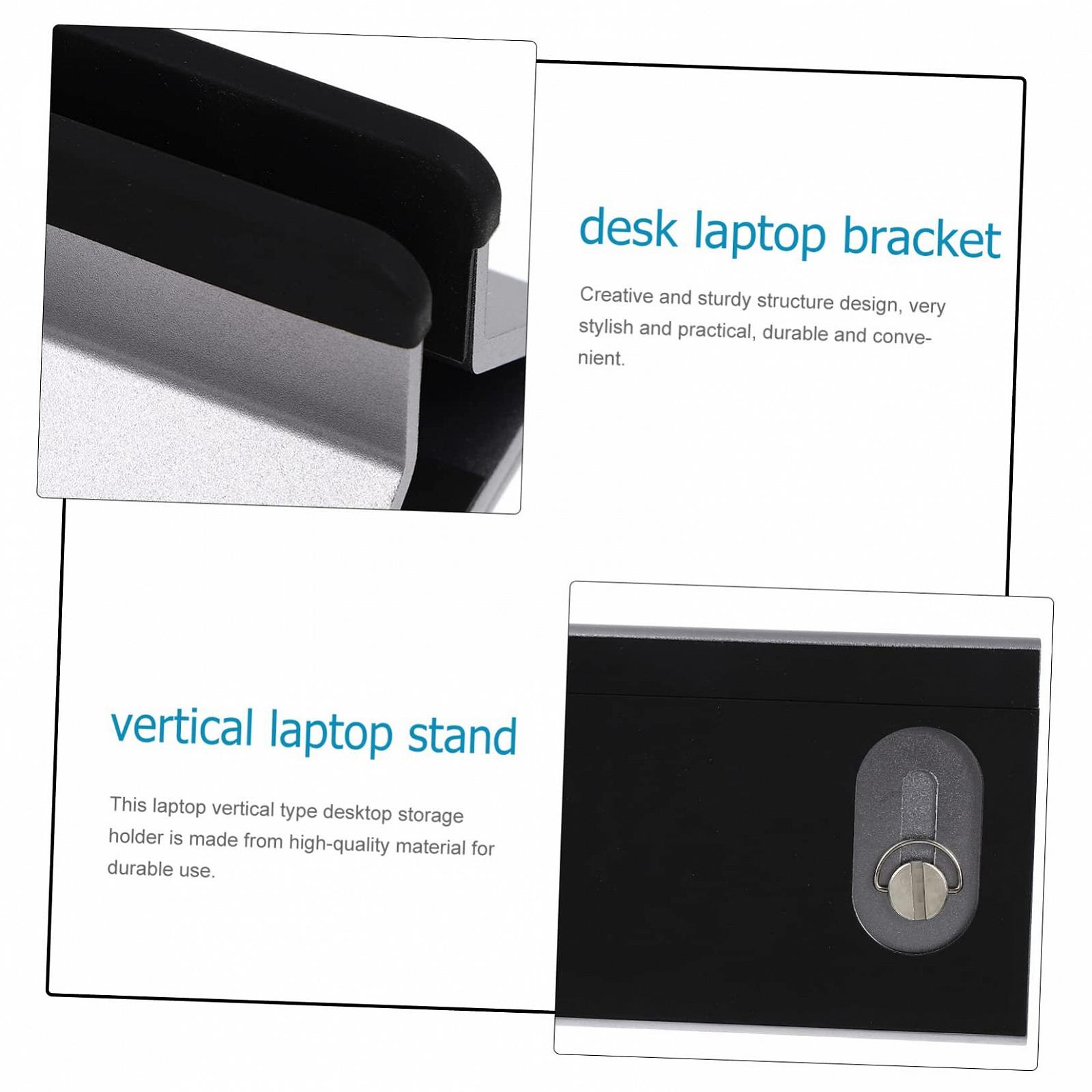 Подставка для ноутбука алюминиевая вертикальная регулируемая HOMSFOU, органайзер настольный многофункциональный для офиса дома общежития практичная прочная эргономичная, фото №8