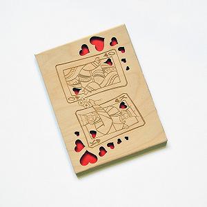 Открытка quot Дама и Король quot из дерева 19х14,5 см Открытка quot Дама и Король quot из дерева 19х14,5 см