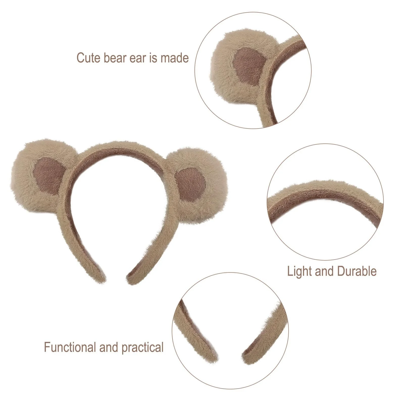 Обруч Ушки мишки Плюшевые ушки, фото №3