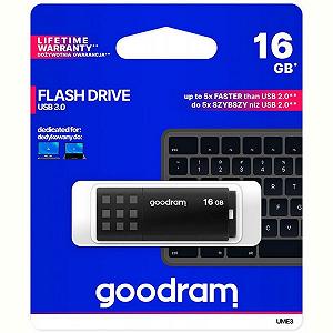 Флеш-накопитель USB3.0 16GB GOODRAM UME3 Black (UME3-0160K0R11) synthetic.ua - Фото 1