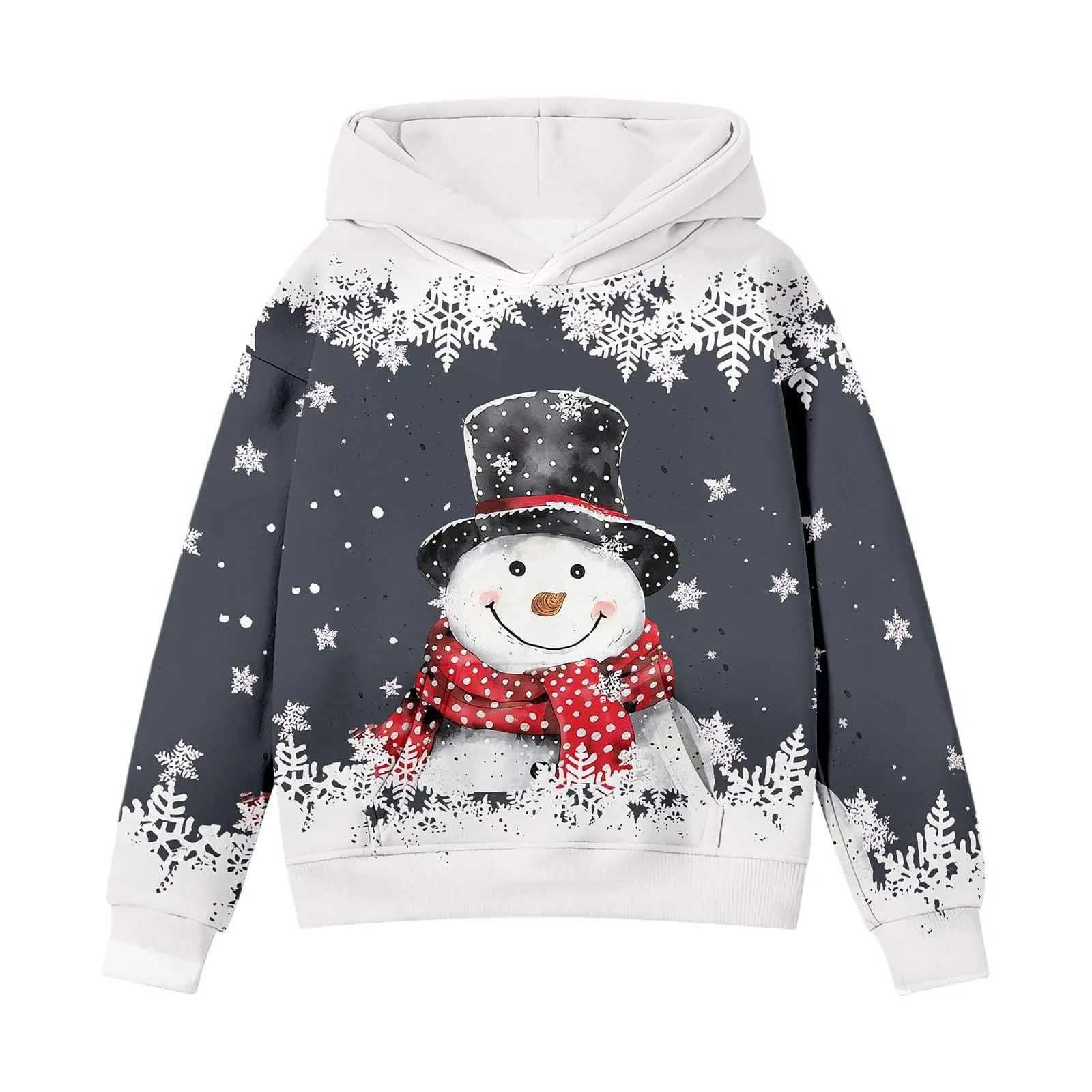 Джемпер Generisch Рождественский Джемпер для Девочек Забавный Пуловер с Круглым Вырезом Зимние Топы Детская Рождественская Толстовка на Подкладке Теплый Рождественский Джемпер Домашний Костюм, фото №4