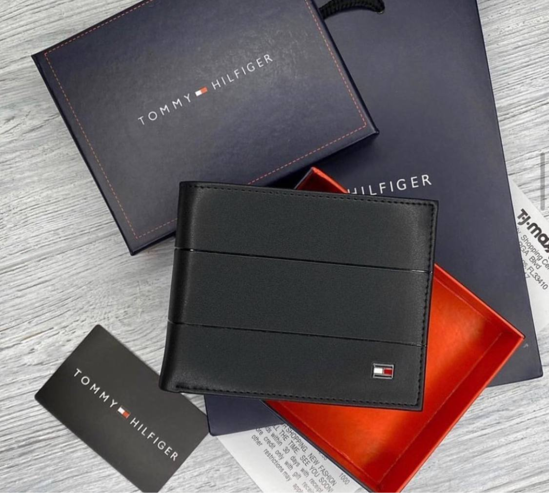 Шкіряний гаманець портмоне на подарунок чоловікові Tommy Hilfiger, фото №1