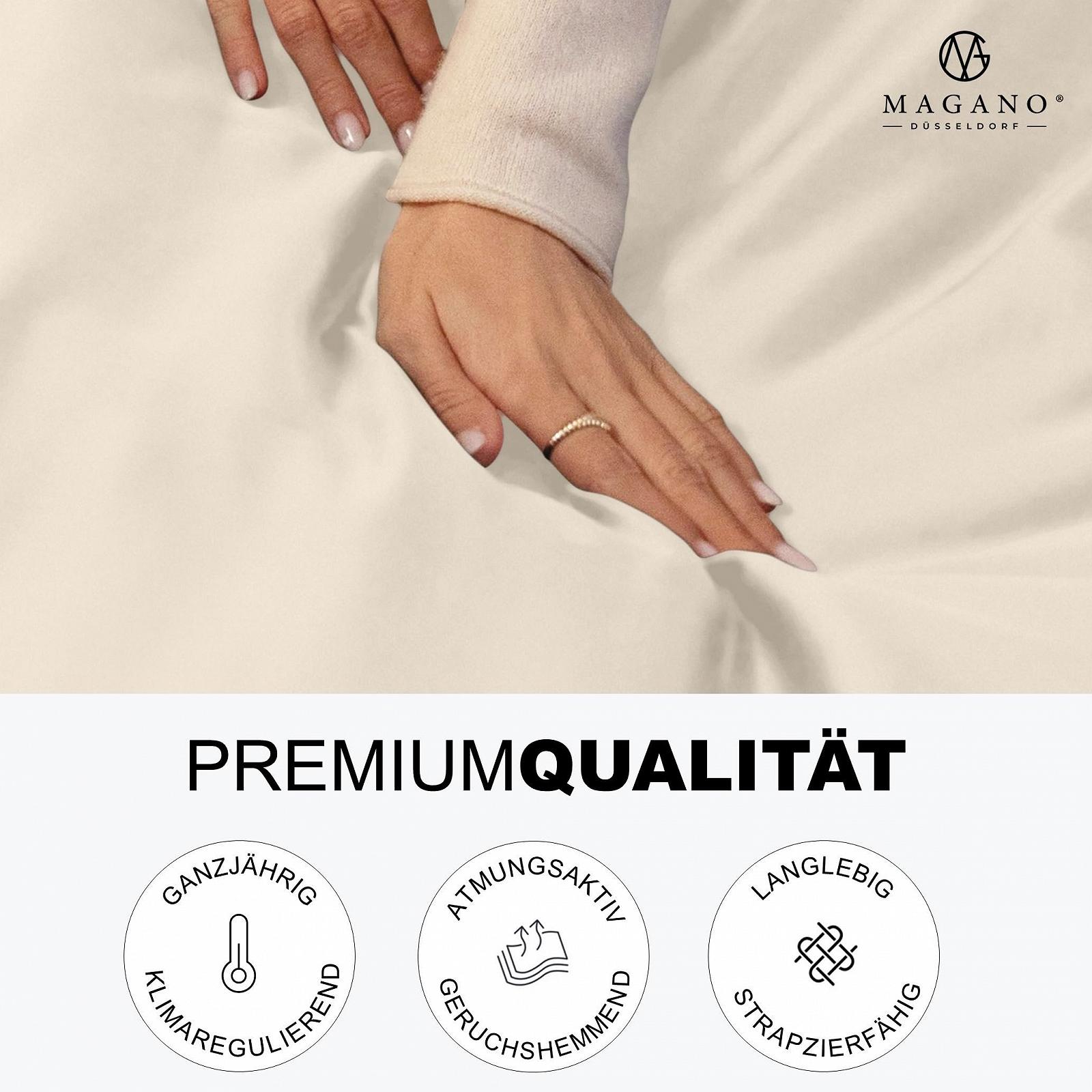 Постільна білизна Magano® Premium 155 x 220 см, Бежевий, Наволочка 80 x 80 см, фото №3