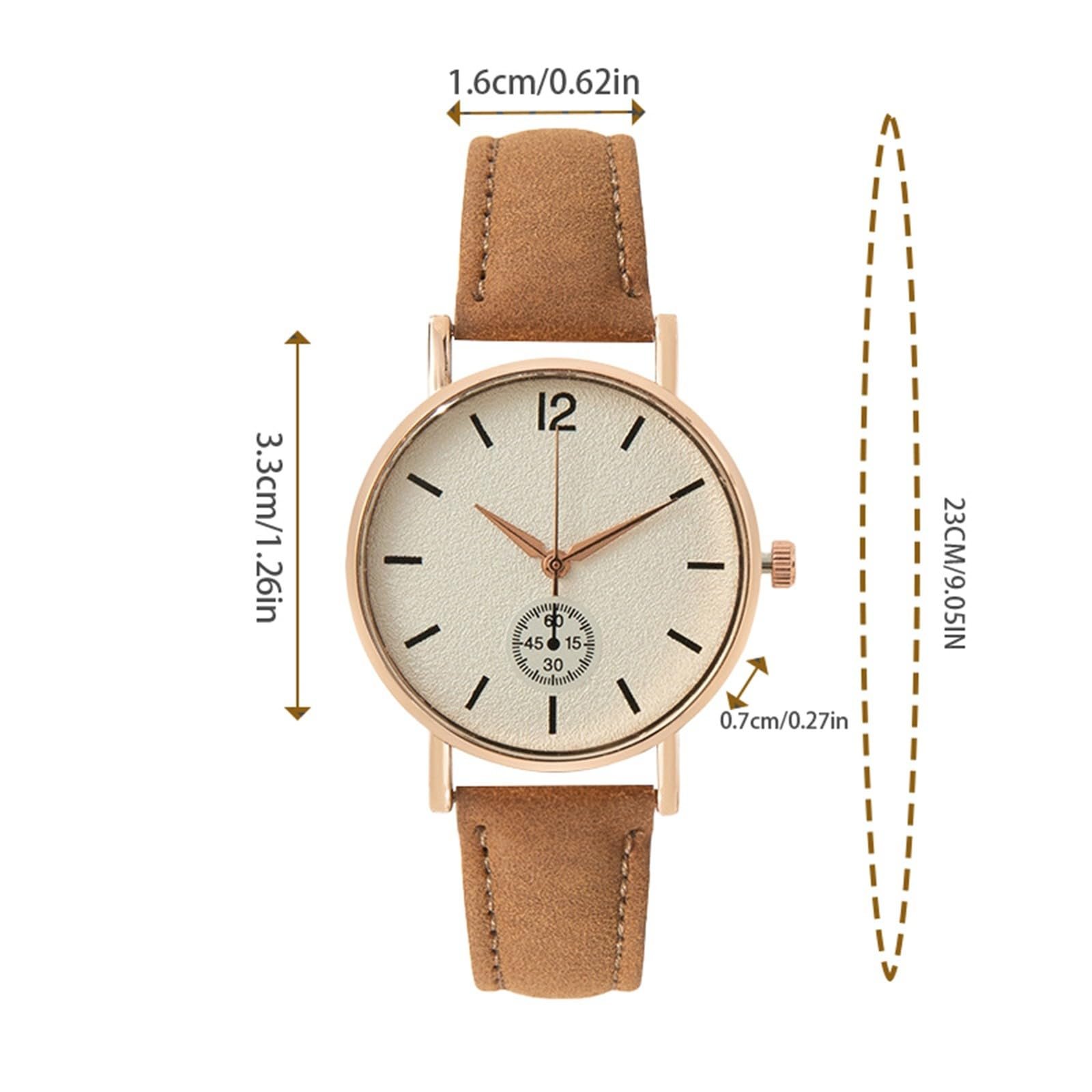 Женские наручные часы Generisch Модные кварцевые часы с кожаным ремешком B Mini, фото №4