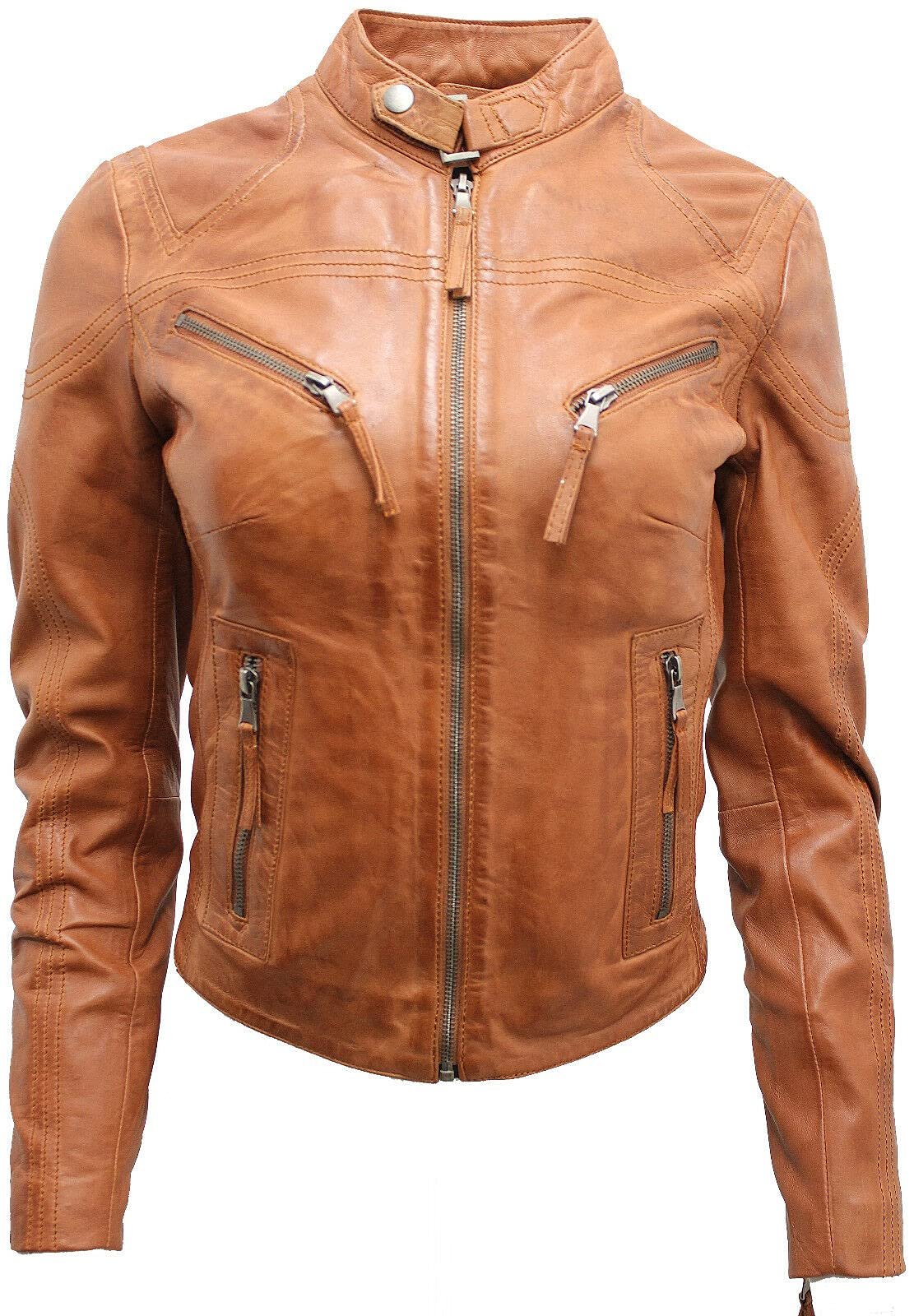 Куртка Infinity Leather Женская 100% Натуральная Кожа Slim Fit Классический Воротник, фото №1