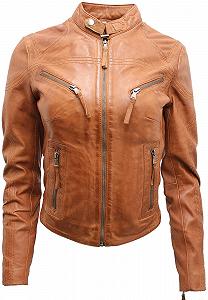 Куртка Infinity Leather Женская 100% Натуральная Кожа Slim Fit Классический Воротник - Фото 1