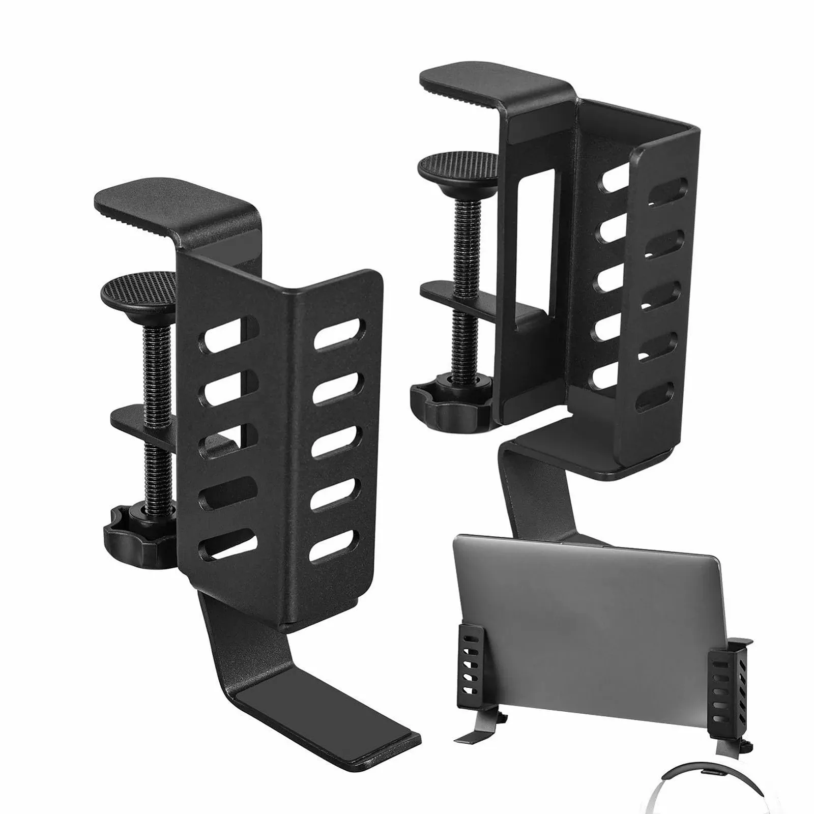 Настільний органайзер для ноутбука Generic - Тримач без свердління, регульована стійка, фото №1