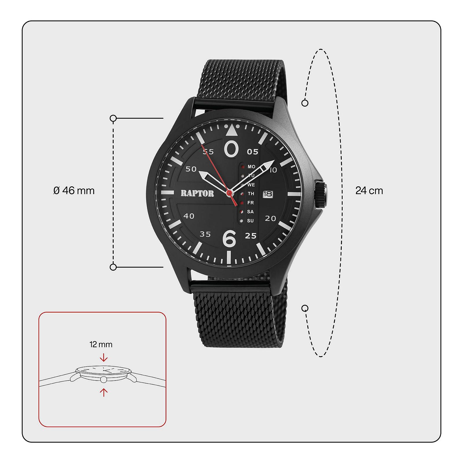 Годинник Raptor Smart Чоловічий Нержавіюча сталь Миланський ремінець Люмінофорні стрілки Дата Аналоговий Кварцовий RA20265, фото №4 Годинник Raptor Smart Чоловічий Нержавіюча сталь Миланський ремінець Люмінофорні стрілки Дата Аналоговий Кварцовий RA20265, фото №4