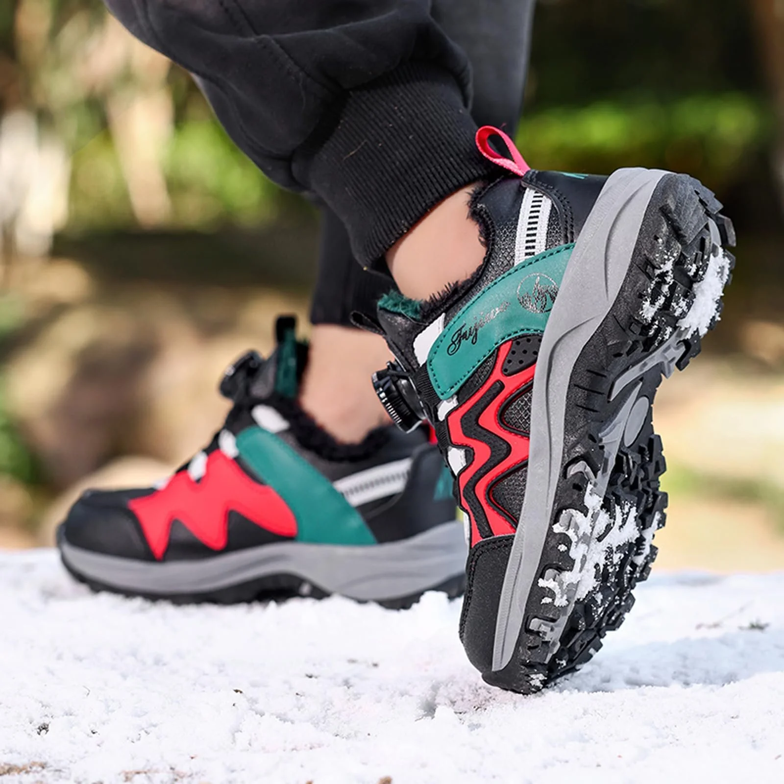Дитячі зимові Кросівки для хлопчиків і дівчаток, водонепроникні, утеплені, трекінгові, нековзні, для пішого туризму, розмір 30-40, фото №6
