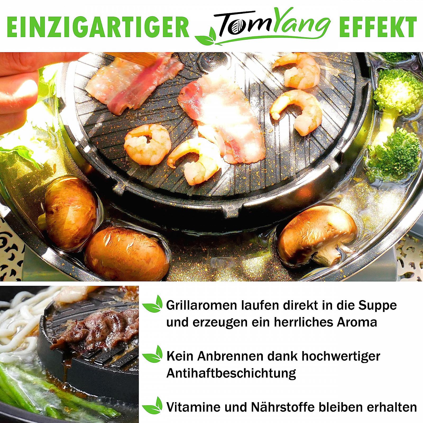 Сковорода-гриль TomYang BBQ Camping Pan Thai Grill & Hot Pot, Korean BBQ Grill, Mookata Thai Hot Pot, фото №3