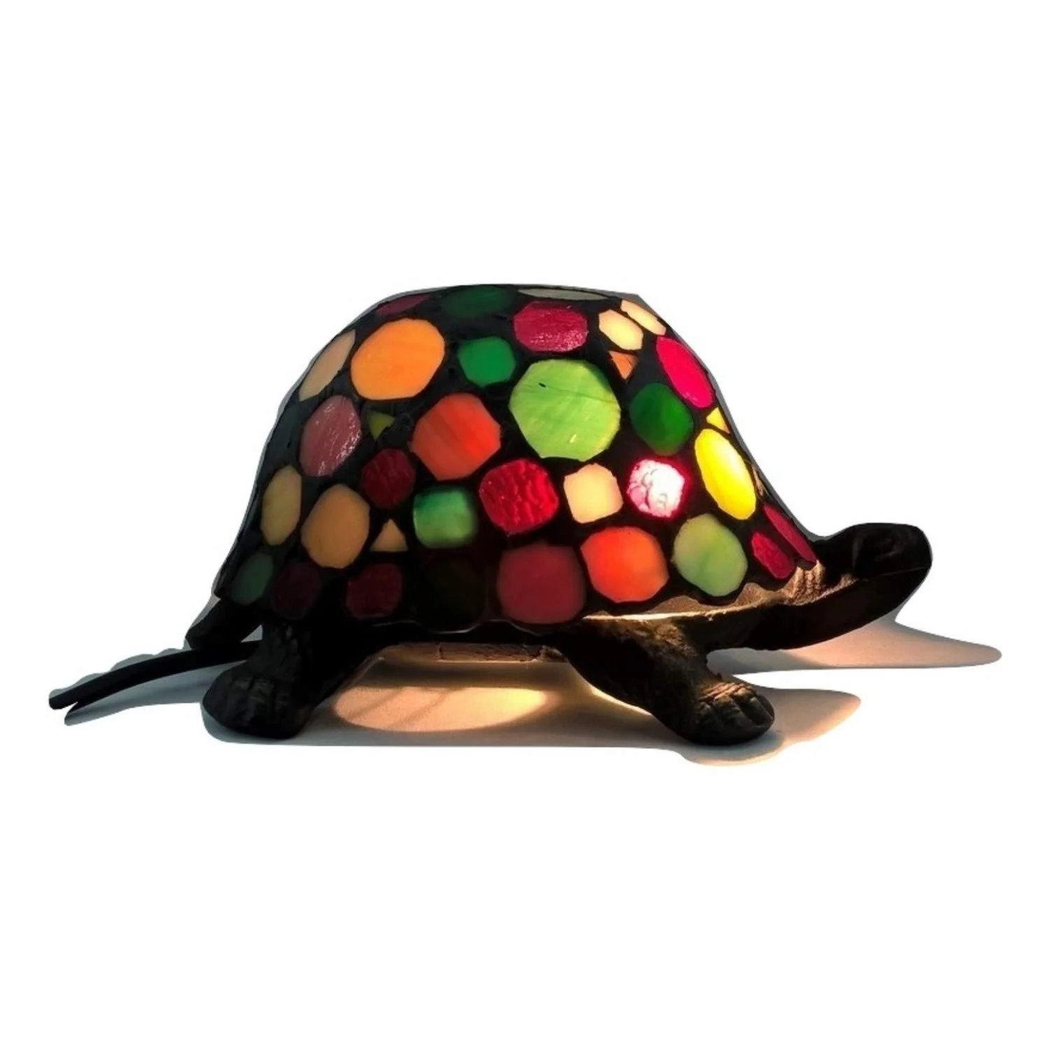 Настільна лампа Tiffany Style Кольорова черепаха Різнокольоровий, фото №2