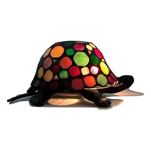 Настільна лампа Tiffany Style Кольорова черепаха Різнокольоровий synthetic.ua - Фото 1