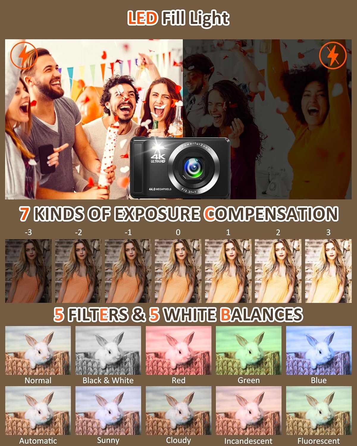 Фотоапарат SINEXE 16Мп / CMOS / 4K / 16Х зум / Чорний, фото №3