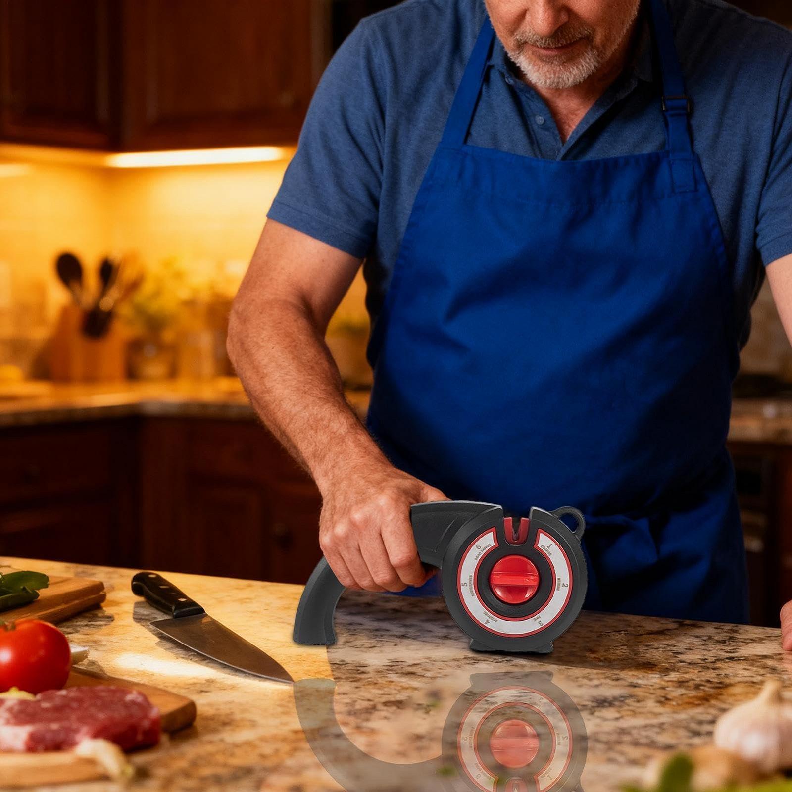 Точилка для ножей и фрез ручная с регулировкой угла черная, фото №6