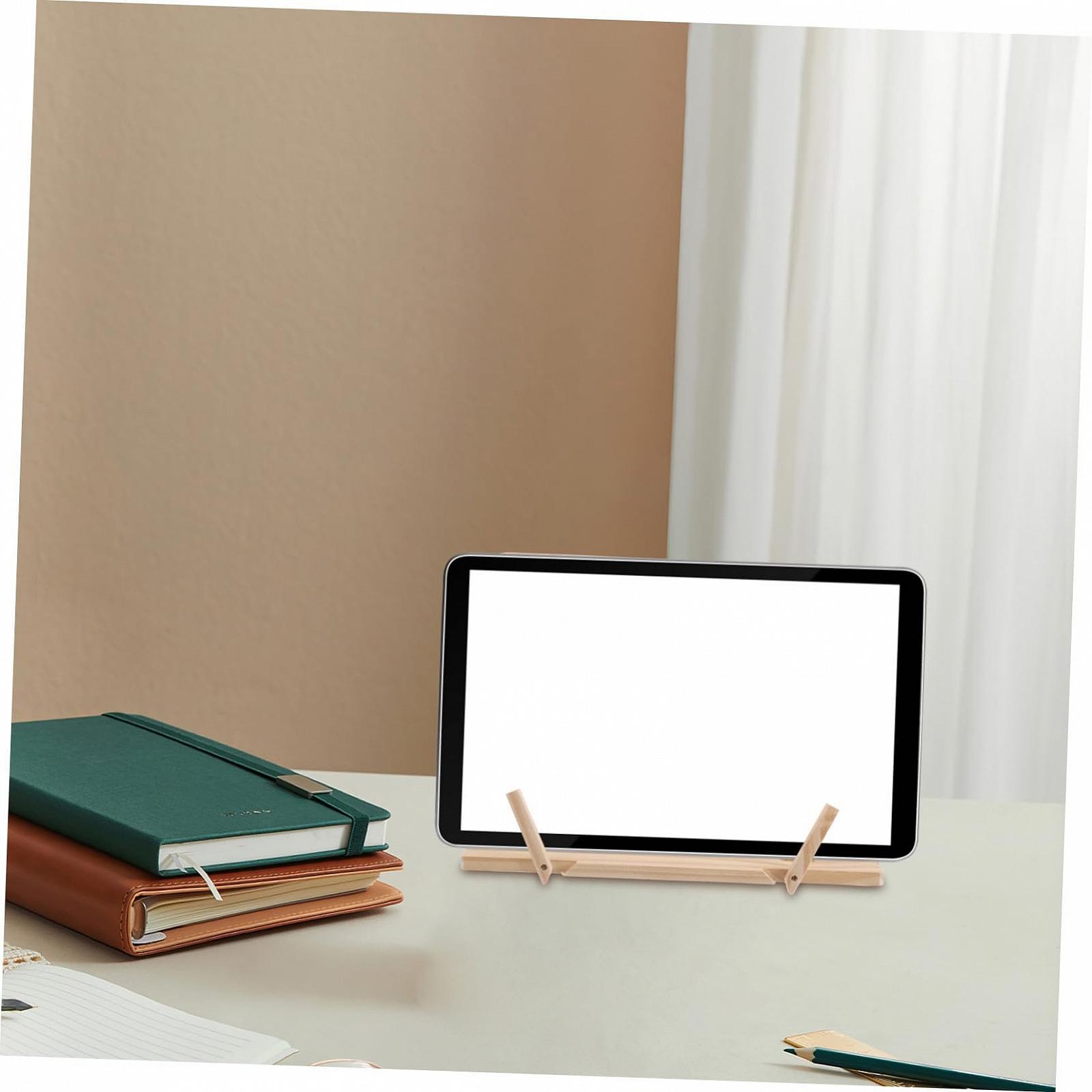 Регульована Дерев'яна Підставка для Книг Ергономічна з Бічним Тримачем Складна, фото №7