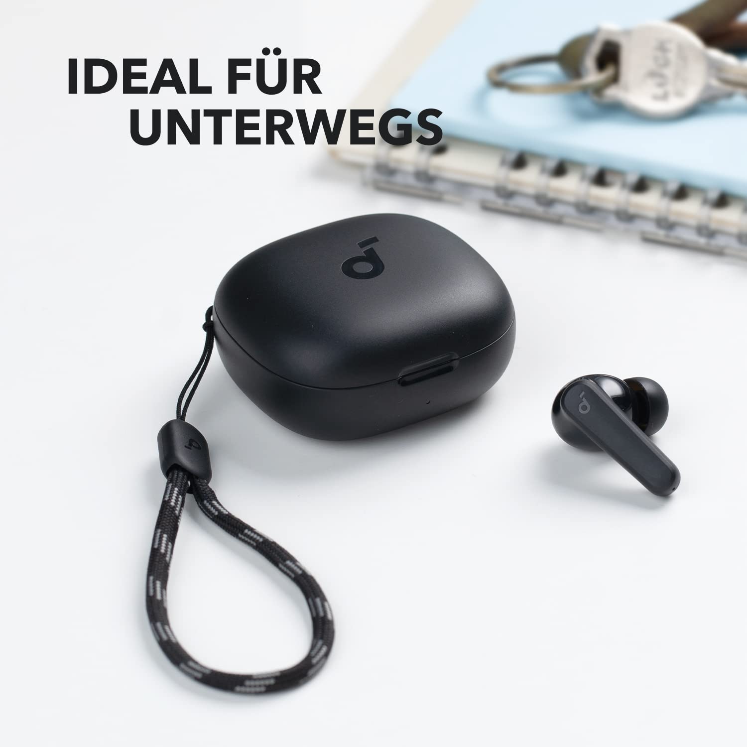 Навушники Вкладки soundcore by Anker P20i Бездротові Bluetooth, 10 мм драйвер, Bluetooth 5.3, регульований еквалайзер, 30 годин відтворення, IPX5 водонепроникність, 2 мікрофони з AI, Одиночне використання, Чорний, фото №5