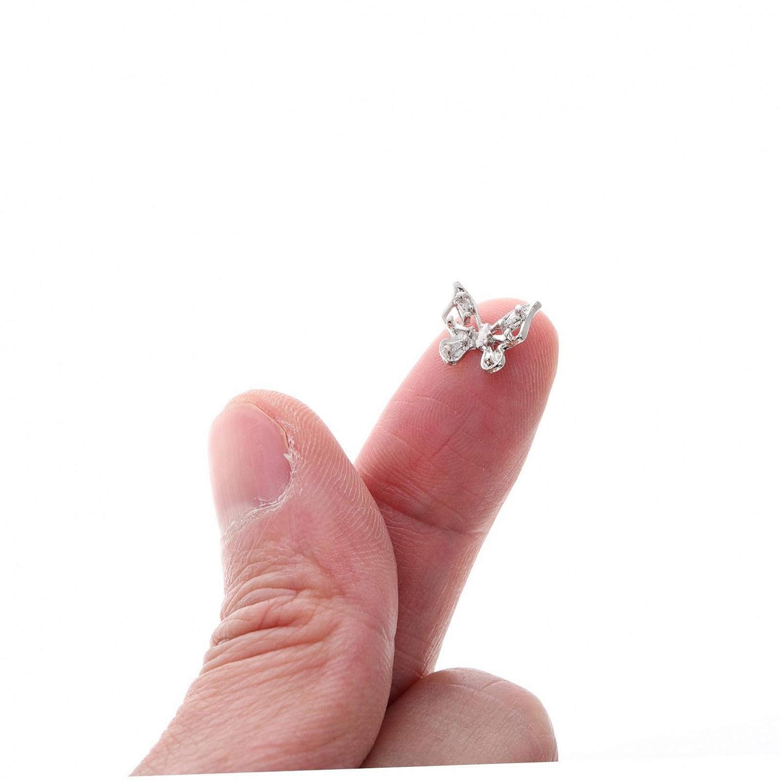 Украшения для ногтей Тип Бабочки Healeved 30шт Серебристый, фото №3 Украшения для ногтей Тип Бабочки Healeved 30шт Серебристый, фото №3