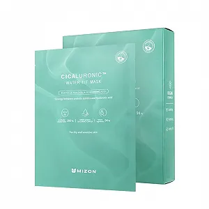 Маска для лица MIZON Cicaluronic Water Fit (10 масок) Успокаивающая, Увлажняющая, для чувствительной и сухой кожи, Веганская формула, Centella Asiatica и гиалуроновая кислота - Фото 1