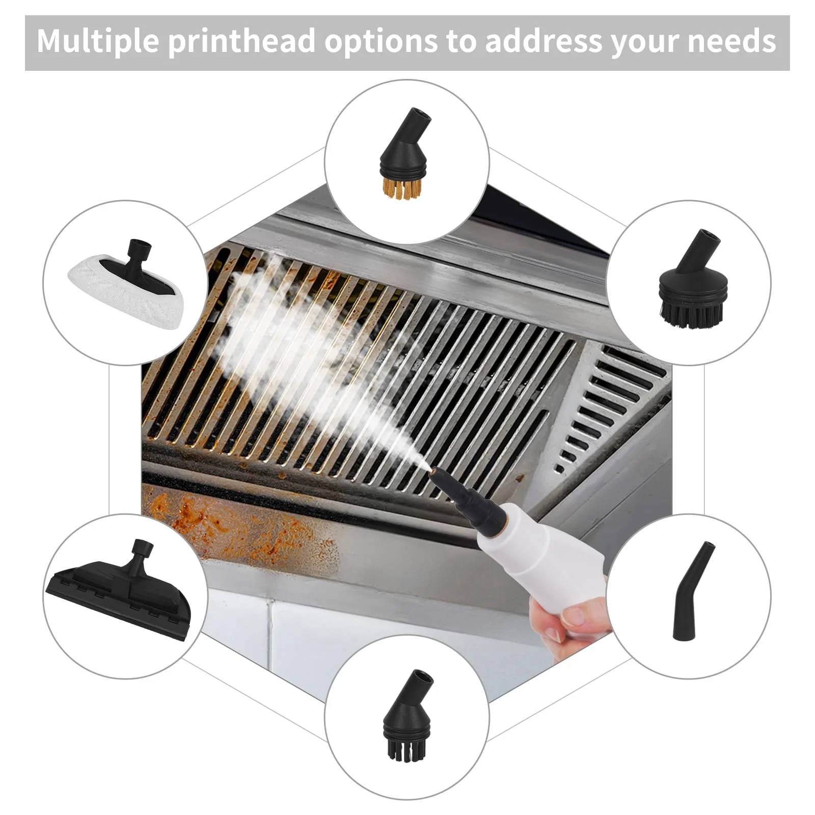 Пароочисник ручний 2500 W 1000 ml 6 швидкостей 5 типів щіток для кухні меблів підлоги ванної та авто вікон, фото №6 Пароочисник ручний 2500 W 1000 ml 6 швидкостей 5 типів щіток для кухні меблів підлоги ванної та авто вікон, фото №6