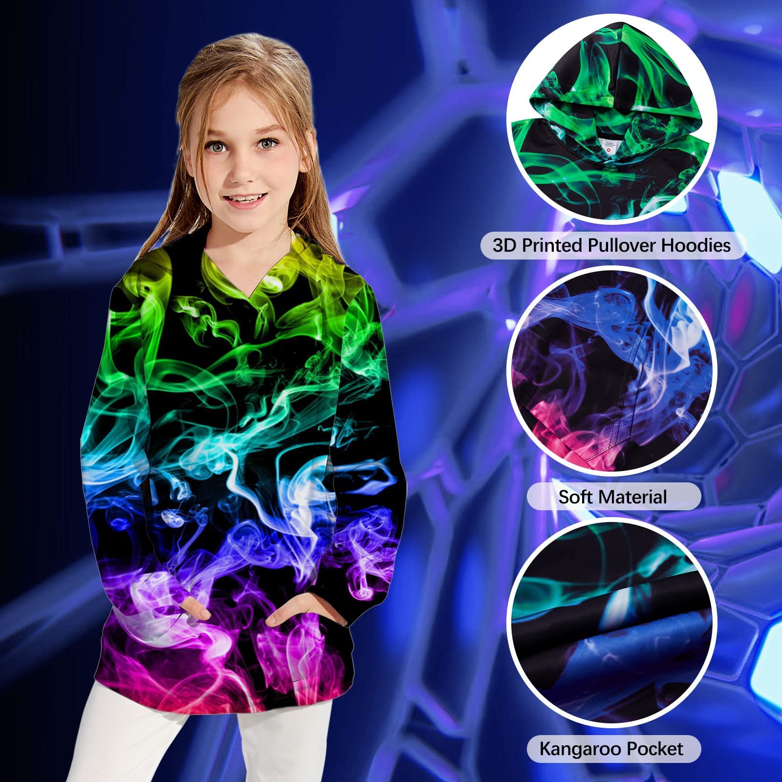 Худи Goodstoworld 3D Принт Для мальчиков, девочек и детей 4-16 лет, фото №2