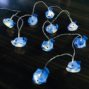 Гірлянда 10 LED Дельфін для дитячої кімнати, живлення від батарейок 1.65 м 10 LED - Фото 1