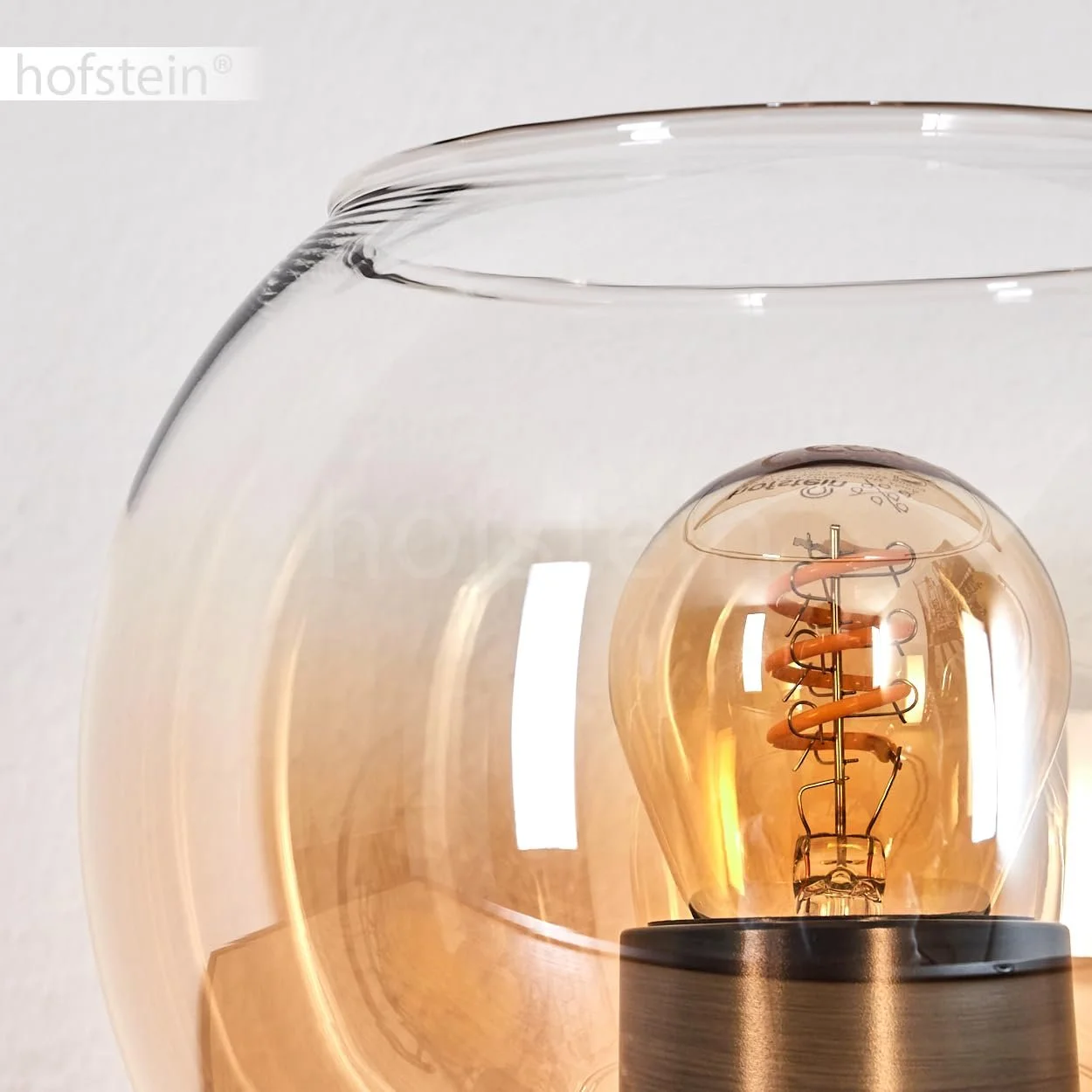 Настільна лампа Koyoto Metal/Glass Modern Retro/Vintage 15 см E27 Black/Amber/Clear, фото №4