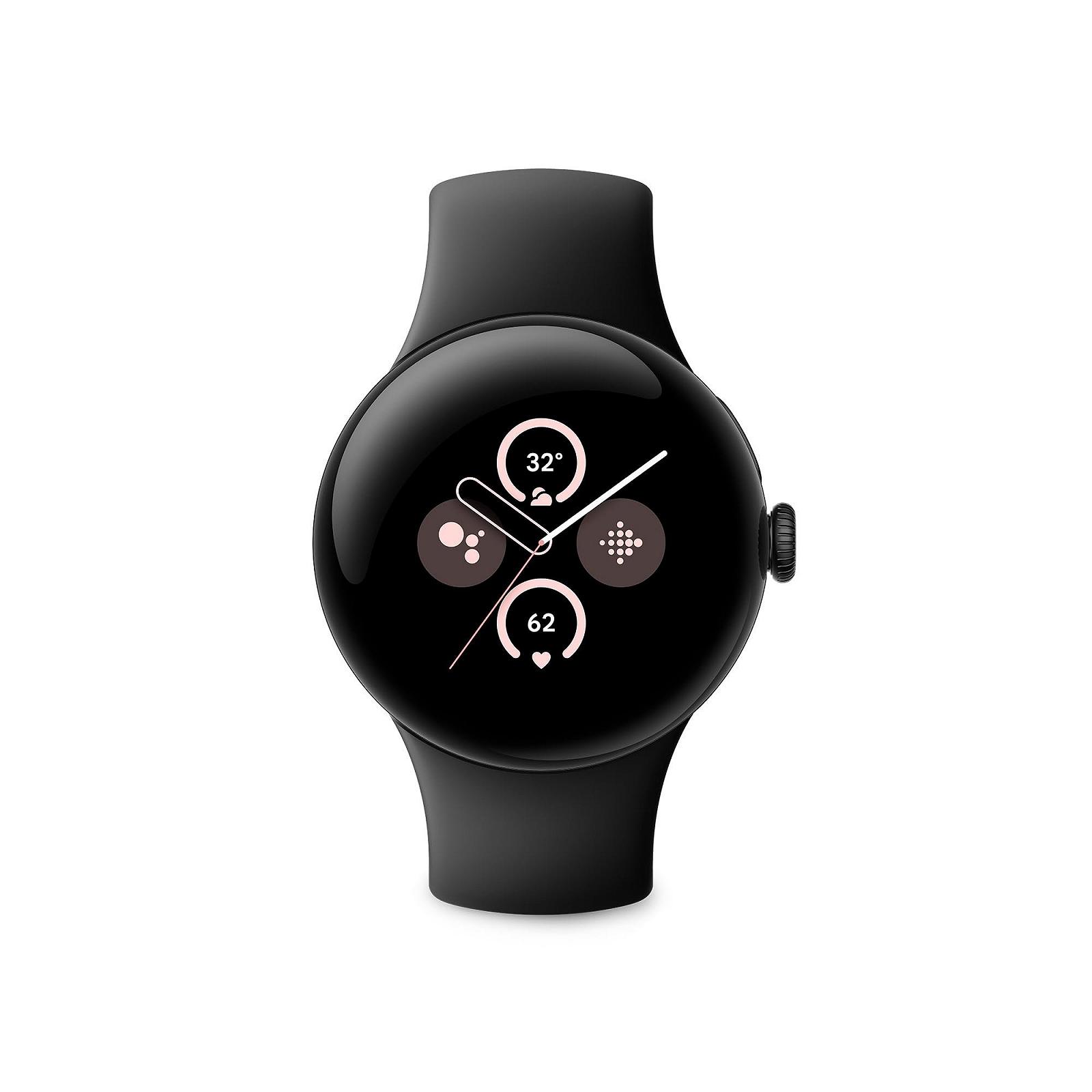 Смарт-годинник Google Pixel Watch 2 LTE, алюмінієвий корпус, матовий чорний, спортивний ремінець Obsidian, фото №1
