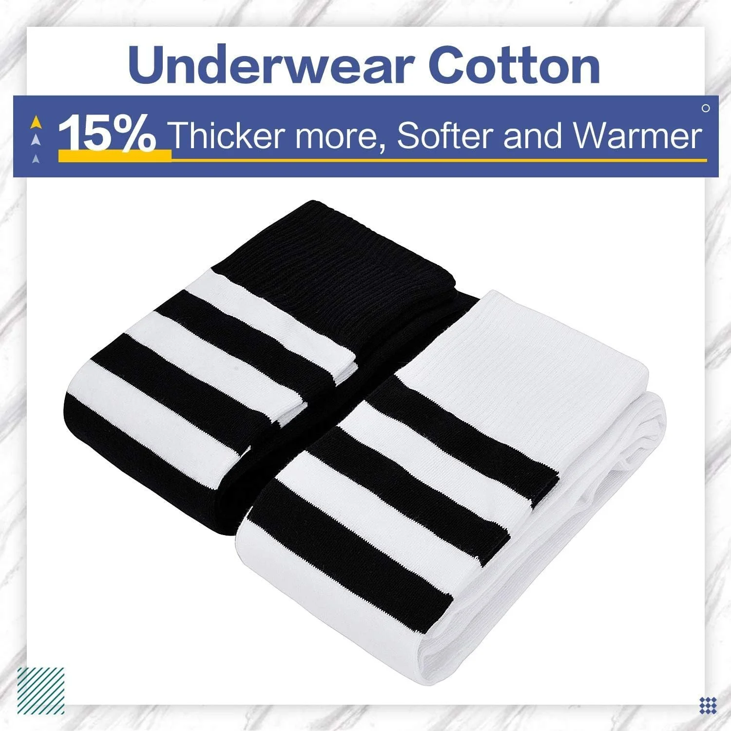 Високі шкарпетки DRESHOW Жіночі вище коліна Гетри в смужку, фото №3