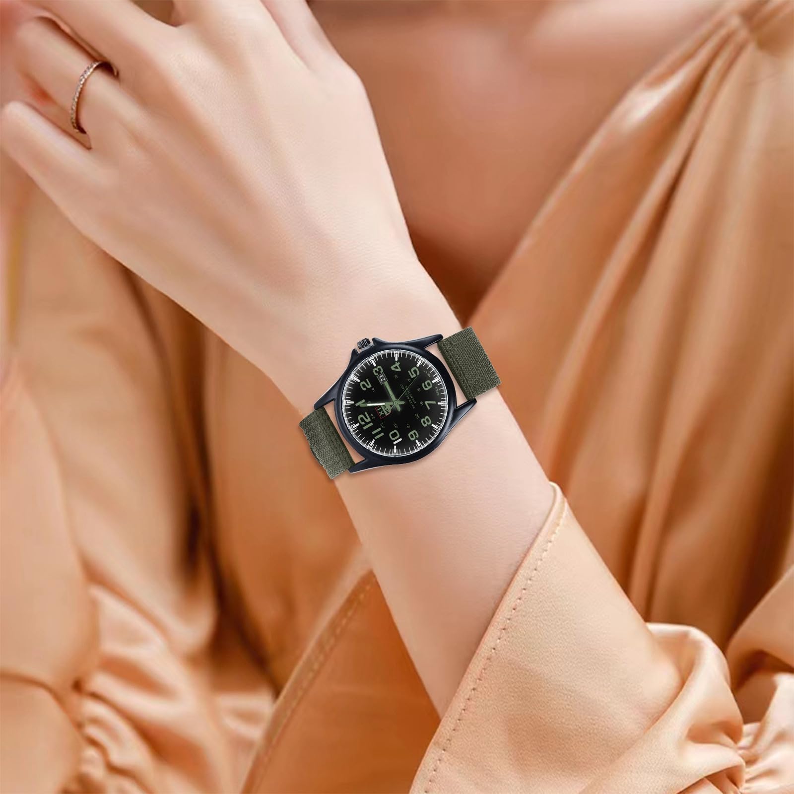 Часы Generisch Outdoor Army Sports Нержавеющая сталь Кварцевый Мужской Женский Спортивный Пластиковый ремешок, фото №3