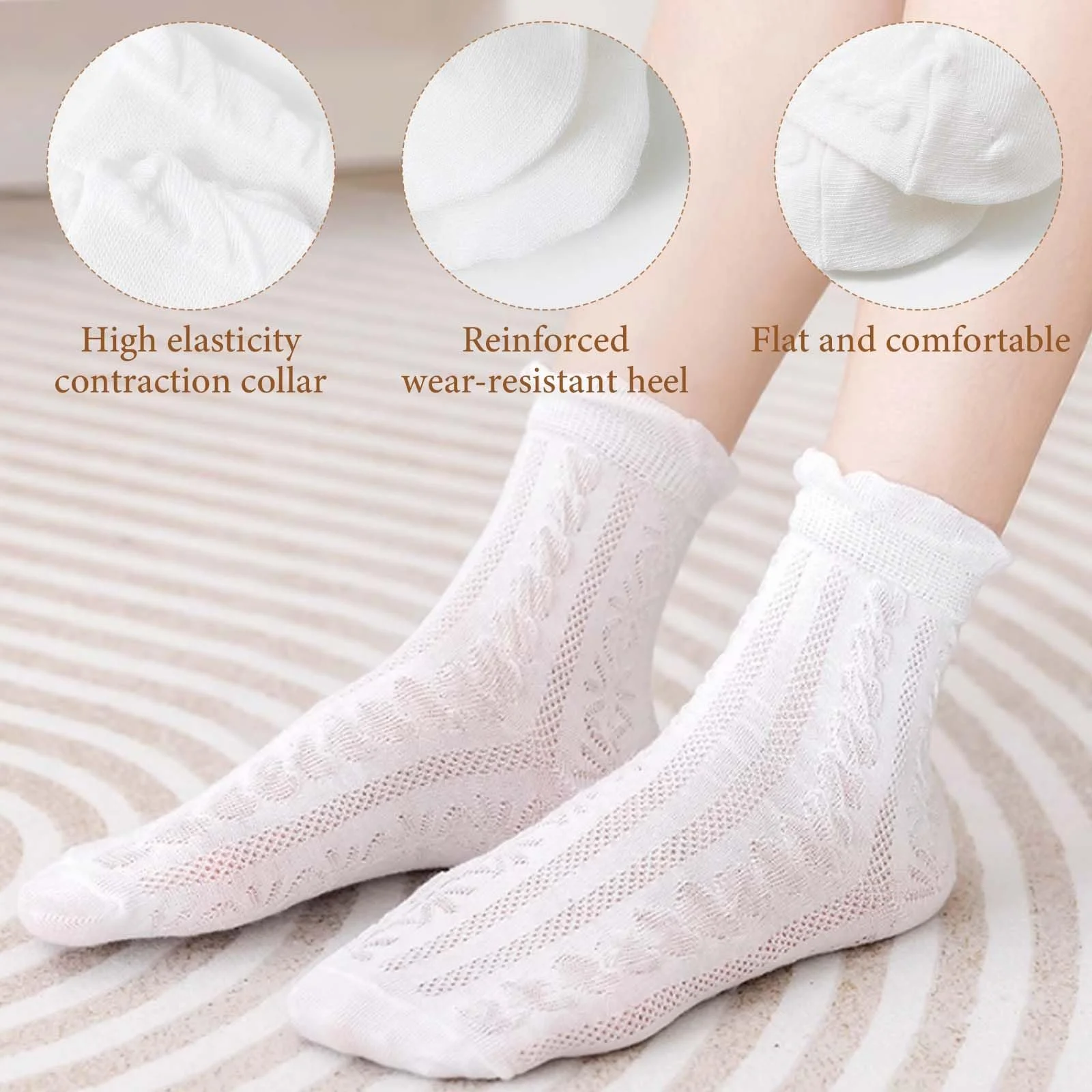 Шкарпетки Мереживні Білі для Жінок, фото №4 Шкарпетки Мереживні Білі для Жінок, фото №4