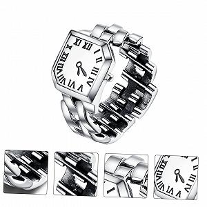 Годинник-кільце Healvian Срібний для жінок synthetic.ua - Фото 1